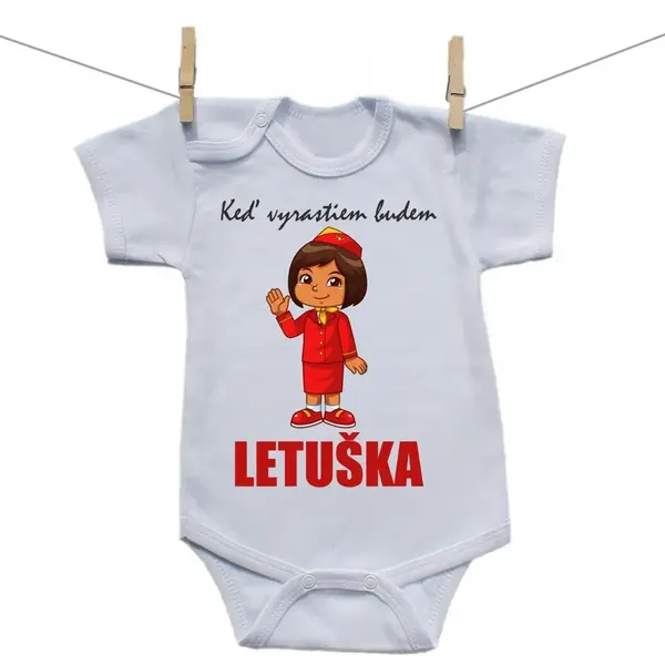 Boodyy Body s krátkym rukávom Keď vyrastiem budem letuška 92 (18-24 mesiacov)