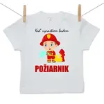 Boodyy Tričko s krátkym rukávom Keď vyrastiem budem požiarnik 116 (5-6 rokov)