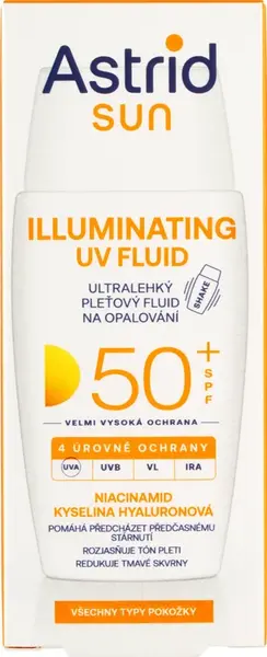 ASTRID SUN Ultraľahký pleťový fluid na opalovanie OF 50+