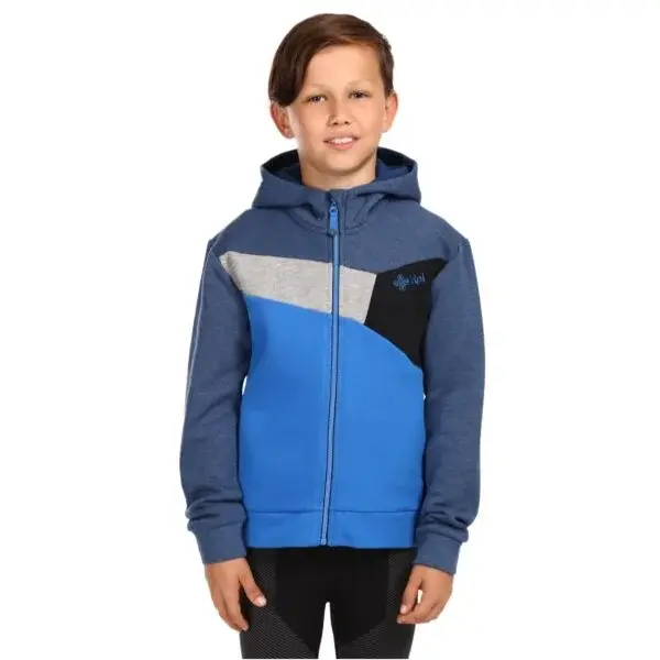 KILPI PREDA Chlapčenská bavlnená mikina, modrá, veľkosť