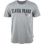 Puma SLAVIA PRAGUE GRAPHIC TEE Pánské triko, šedá, velikost