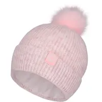 Lewro KLEASA Dívčí pletená čepice, růžová, velikost 4-7Y