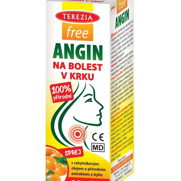Terezia freeANGIN sprej na bolest v krku 25 ml