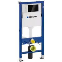 Montážní rám pro závěsné WC se splachovacím tlačítkem v černém provedení