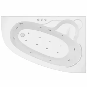 Vaňa s hydromasážou Timor 150/100 P 8DW+8DP pneumatické ovládanie