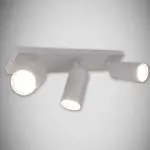 Stropné bodové svietidlo Manam GU10 3L biely 03761 K3