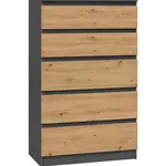Komoda 5S M5 Malwa antracit/artisan