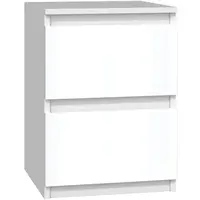 Nočný stolík Malwa M2 biely/biely lesk