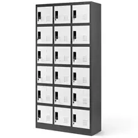 Skriňa Karol kovová antracit/biela