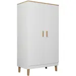 Skriňa Denver 100 cm -  biela/hikora, dvojdverová