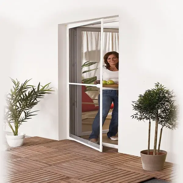 Dverová moskytiéra hliníková 100x215 hnedá