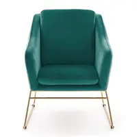 Křeslo Soft 3 zelená/zlatá