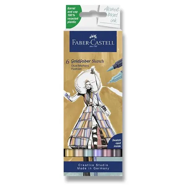 Popisovač Faber-Castell Goldfaber Sketch Dual Marker Fashion, 6 ks