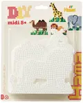 Hama Midi – podložky – slon, žirafa, lev, ťava