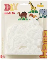 Hama Midi – podložky – slon, žirafa, lev, ťava