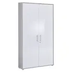 MID.YOU SKŘÍŇ NA ŠANONY, šedá, vysoce lesklá bílá, 84,4/185,6/33 cm