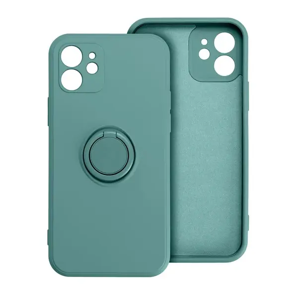 Zadní kryt SILICONE RING Case pro Xiaomi Redmi Note 14 Pro 5G, zelená