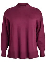 Zizzi Sveter 'Zoe'  vínovo červená