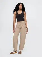 Džíny pro ženy GAP Barrel High Rise 739238-01 Velikost: 27REG - standardní délka