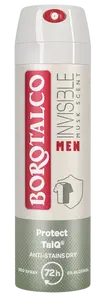 BOROTALCO Men Invisible Musk Scent Protect TalQ, Deodorant sprej pro muže 150 ml