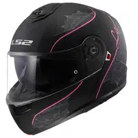 Výklopná přilba LS2 FF908 Strobe II Lux Matt Black-Pink S (55-56)