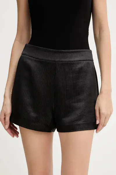 Kraťasy Guess JEMMA dámské, černá barva, high waist, W5BD0O WH9B0