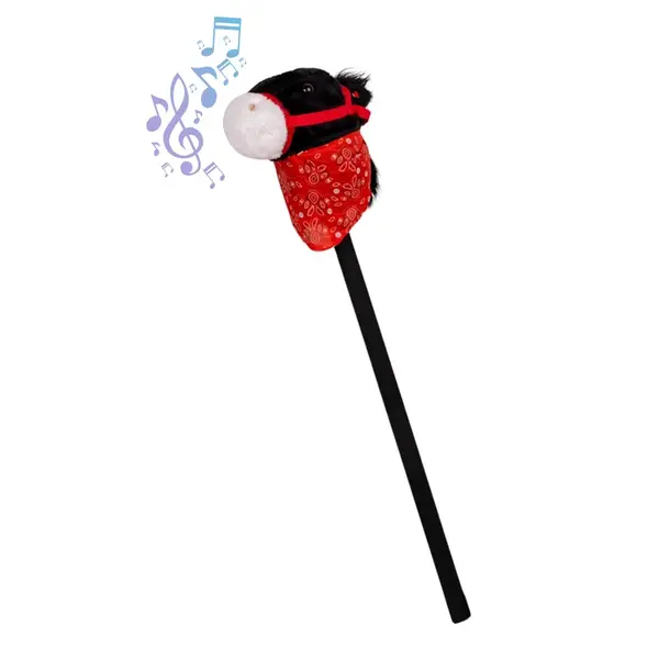 Kůň na tyči inSPORTline Ferdino se zvukovými efekty černá