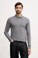 Tričko s dlouhým rukávem BOSS Orange Passerby pánské, modrá barva, 50507704