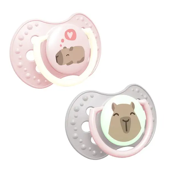 LOVI Cumlík silikónový dynamický CAPICHILL 18m+ 2ks dievča