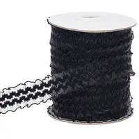 30 Yards Chinlon Pleated Flower Ribbon