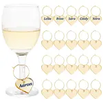 Acrylic Heart Wine Glass Charms