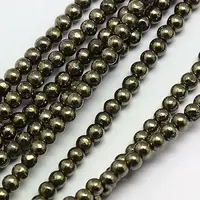 Natural Pyrite Beads Strands