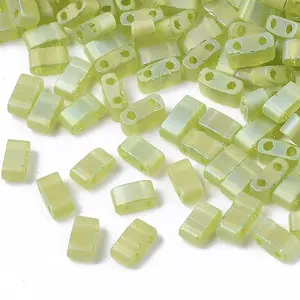 2-Hole Transparent Glass Seed Beads