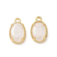 Brass Crushed Ice Cut Cubic Zirconia Pendants