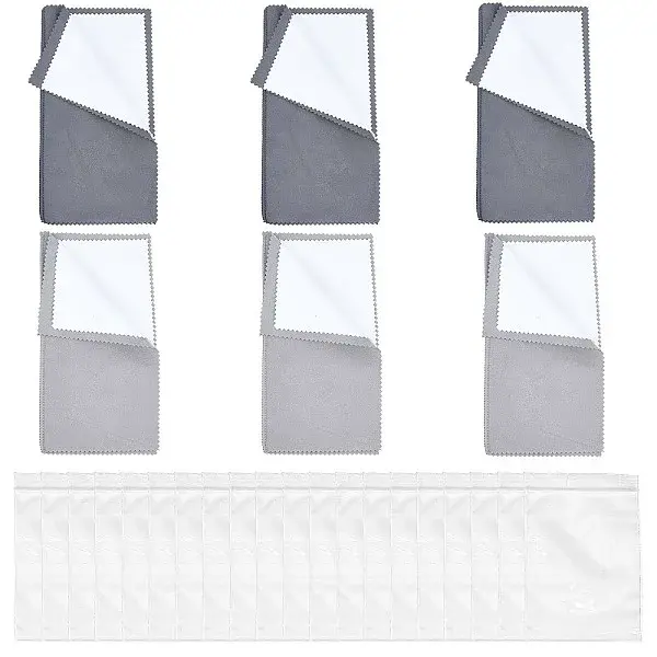 6 Sheets 2 Colors 4 Layers Silver Polishing Cloth
