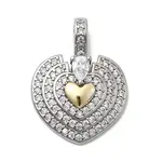 Brass Micro Pave Clear Cubic Zirconia Pendants