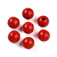 Painted Natural Wood Beads
