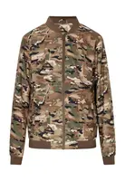 OCY Prechodná bunda  hnedá / zelená / kaki / čierna