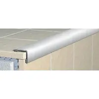 Schodová hrana schodová Havos chróm, hliník elox, dĺžka 90 cm, výška hrany 9 mm, ALESH990