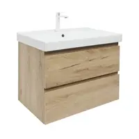 Kúpeľňová skrinka 2 zásuvky s umývadlom SAT B-Way 79x50x45 cm dub matný BWAY280OAKU1BBI