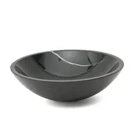 Umývadlo na dosku SAT Purity 43x43 cm čierny mramor bez otvoru pre batériu, bez prepadu SATPURBL