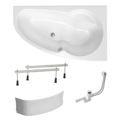 Asymetrická vaňa Laguna Luiza 150x95 cm akrylát pravá SIKOLU1500PANP