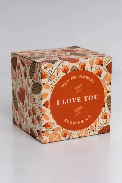 Sada na pestovanie kvetov RESETEA Say it with Flowers Growing Kit 8,8 x 8,8 x 8,8 cm