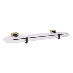 Polička RAV SLEZÁK čierna matná/zlato YUA090050CMATZ