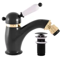 RAV SLEZÁK Labe bidetová batéria s clic-clac černá matná/zlato L545.0KCMATZ