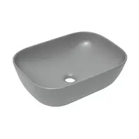 Umývadlo na dosku SAT Infinitio 45,5x32,5 cm šedá mat bez prepadu SATINF4532LGRM