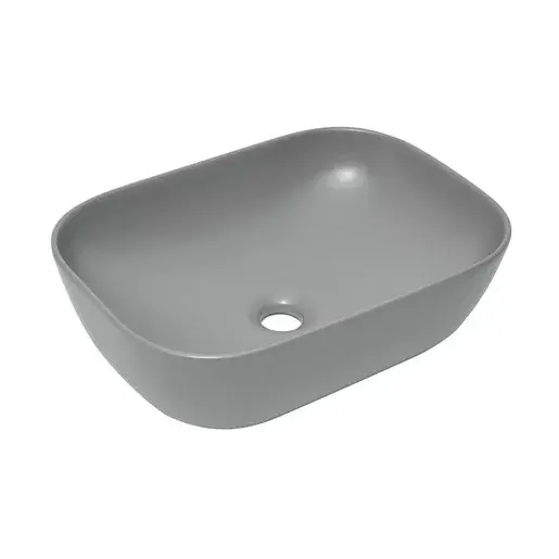 Umývadlo na dosku SAT Infinitio 45,5x32,5 cm šedá mat bez prepadu SATINF4532LGRM