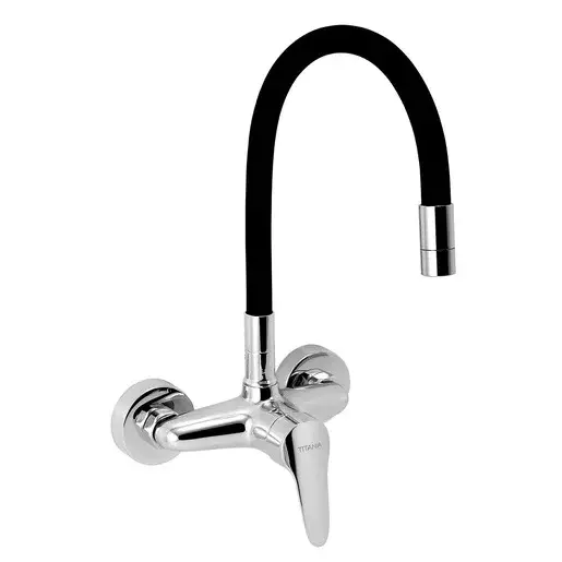 Novaservis Titania Iris New drezová batéria so silikónovým ramienkom 150 mm čierna-chróm 94480,0c 94480.0C