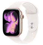 APPLE Watch 11 GPS + Cellular 42mm ružovo zlatý hliník - svetlo rumený športový remienok - M/L