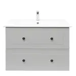 Kúpeľňová skrinka s umývadlom Naturel Forli 100x53x46 cm v šedej farbe mat FORLI100GMU